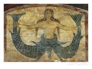 Sirenă, pictură din peșteră antică